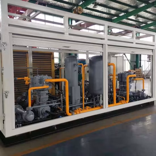 Low Pressure Import Air Compressor with Gas Liquid Separator for CNG Wellhead