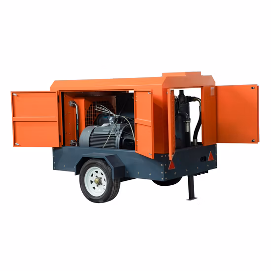 Compressor de ar de parafuso portátil diesel 100psi 185